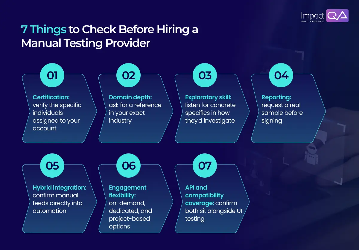 7 Things to Check Before Hiring a Manual Testing Provider