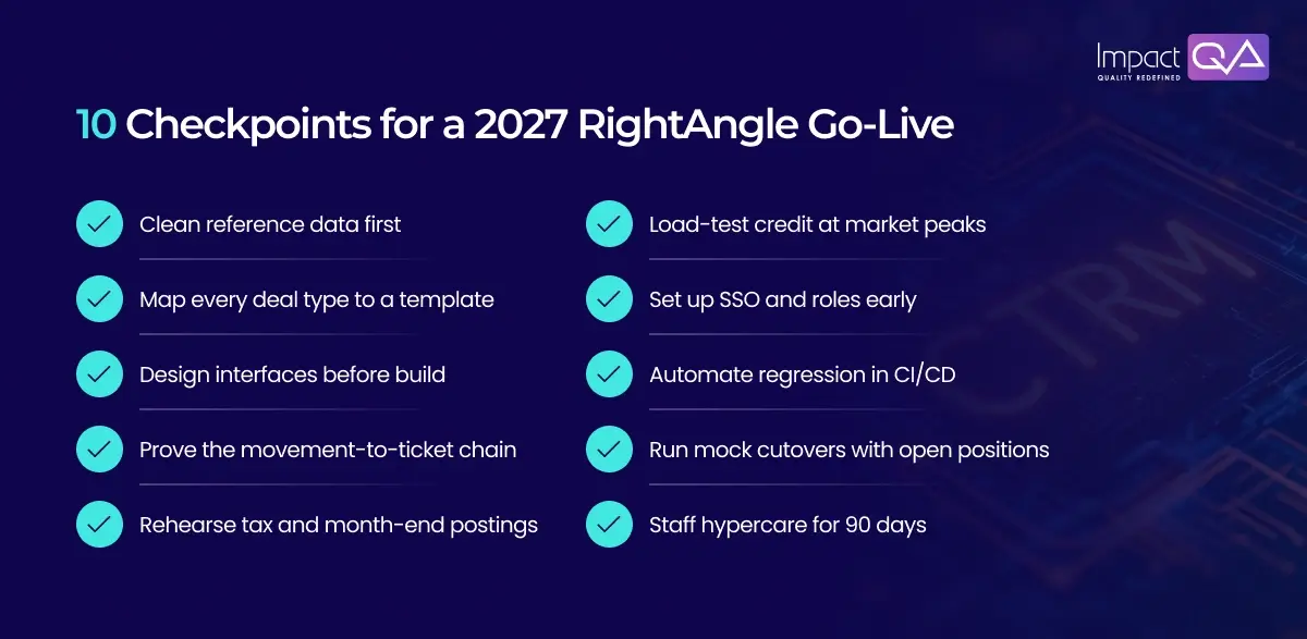 10 Checkpoints for a 2027 RightAngle Go-Live