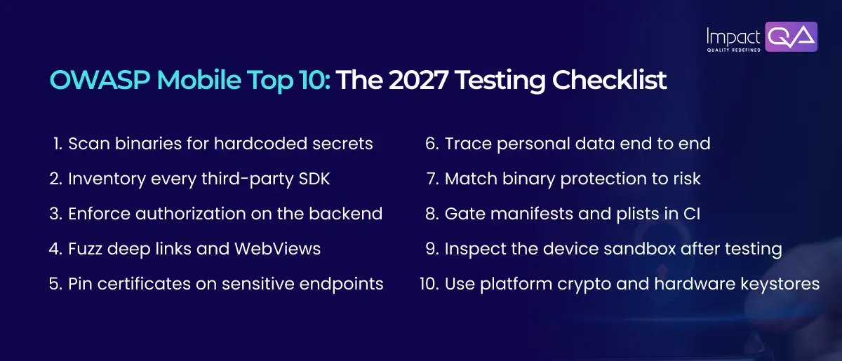 OWASP Mobile Top 10 The 2027 Testing Checklist